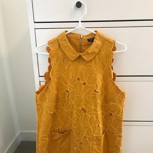 Topshop Yellow Lace Dress - Size 8